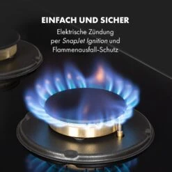 Goldflame 4 Gaskochfeld 4-flammig Messing-Brenner Glaskeramik Schwarz -Haushaltsgeräte Förderung 10034972 de 0005 logo