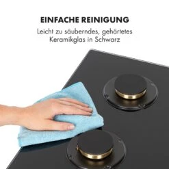 Goldflame 4 Gaskochfeld 4-flammig Messing-Brenner Glaskeramik Schwarz -Haushaltsgeräte Förderung 10034972 de 0008 logo