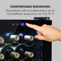 Shiraz 18 Slim Uno Weinkühlschrank 50l 18Fl Touch-Bedienfeld 5-18°C -Haushaltsgeräte Förderung 10035026 de 0004 logo