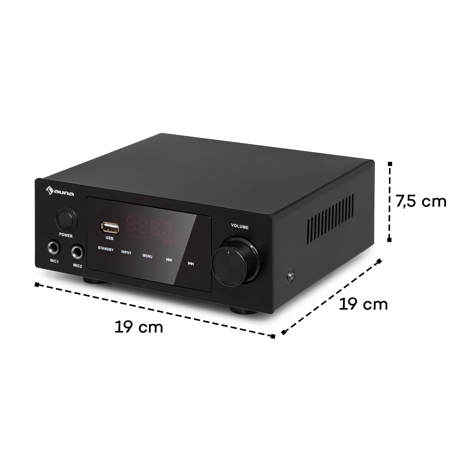AMP-2 DG Stereo-Hifi-Verstärker 2x50W RMS BT/USB Opt. & Coax. Dig-In - Image 7