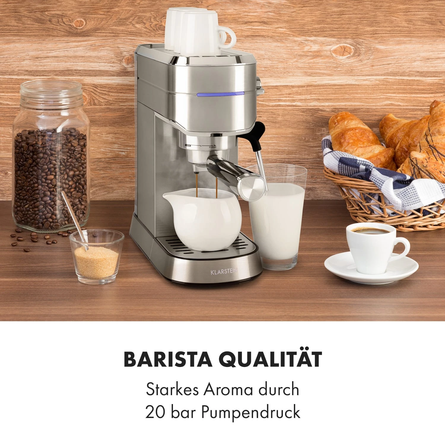 Futura Espressomaker 20 Bar 1450 Watt 20 Bar Wassertank: 1,25 Liter Rostfreier Edelstahl 4 Futura Espressomaker 20 Bar 1450 Watt 20 Bar Wassertank: 1,25 Liter Rostfreier Edelstahl - Image 2