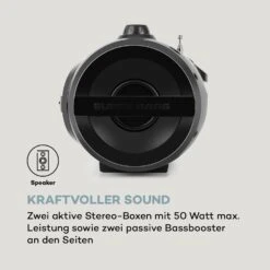 Soundblaster DAB Boombox Bluetooth CD/MP3/USB/AUX DAB+/UKW LED 50Wmax. -Haushaltsgeräte Förderung 10035222 de 0006 logo