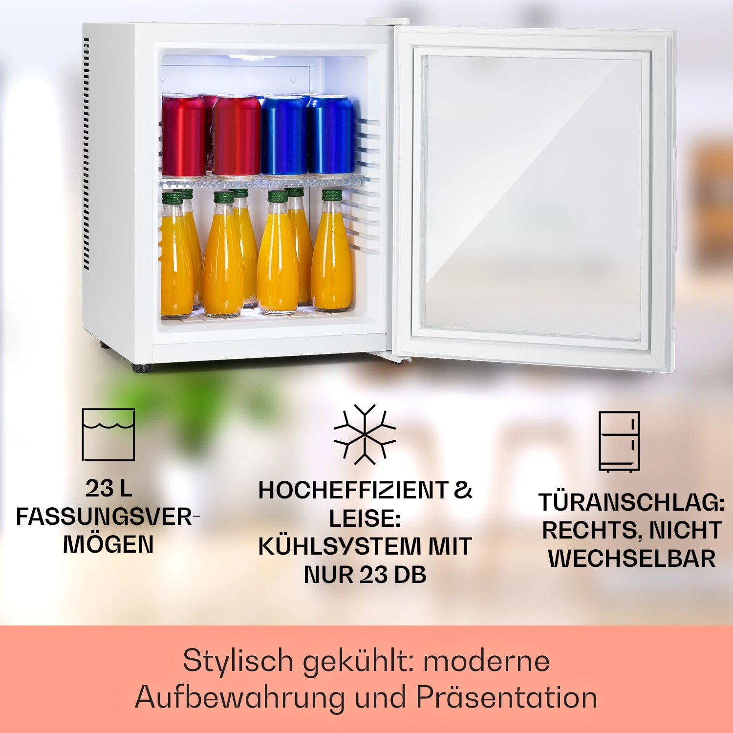 Brooklyn 24 Mini-Kühlschrank Glastür LED Ablage 4 Brooklyn 24 Mini-Kühlschrank Glastür LED Ablage - Image 2