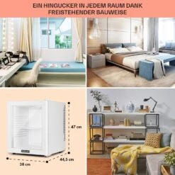 Brooklyn 32 Mini-Kühlschrank Glastür LED Ablage -Haushaltsgeräte Förderung 10035225 DE 0006 usp