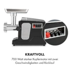 Kraftprotz Elektrischer Fleischwolf 700 W Kupfermotor Hack Wurst Kebbe Edelstahl -Haushaltsgeräte Förderung 10035233 de 0005 logo