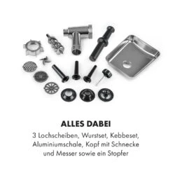 Kraftprotz Elektrischer Fleischwolf 700 W Kupfermotor Hack Wurst Kebbe Edelstahl -Haushaltsgeräte Förderung 10035233 de 0006 logo