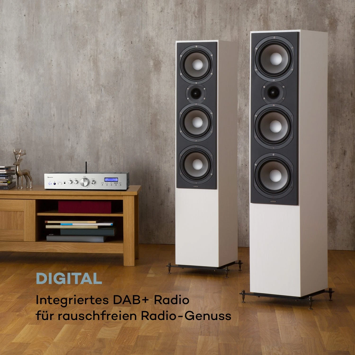 AMP-CD608 DAB HiFi-Stereo-Verstärker 4x100W RMS DAB+ BT Opt.-In Fernbedienung 4 AMP-CD608 DAB HiFi-Stereo-Verstärker 4x100W RMS DAB+ BT Opt.-In Fernbedienung - Image 2