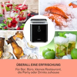 Chillout Eiswürfelmaschine Bulleteis 12kg/24h Wassertank: 1,5 L -Haushaltsgeräte Förderung 10035320 de 0003 usp