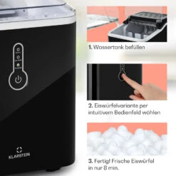 Chillout Eiswürfelmaschine Bulleteis 12kg/24h Wassertank: 1,5 L -Haushaltsgeräte Förderung 10035320 de 0004 usp