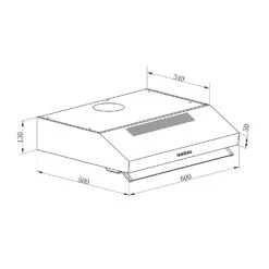 Purista Americana Dunstabzugshaube Baffle-Filter 306 M³/h -Haushaltsgeräte Förderung 10035340 yy 0009 logo Klarstein Purista Americana