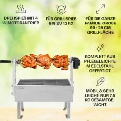 Sauenland Mini Rotisserie-Grill Drehspieß 4W 12kg Max. Edelstahl 10 Sauenland Mini Rotisserie-Grill Drehspieß 4W 12kg Max. Edelstahl -Haushaltsgeräte Förderung 10035371 de 0002 usp