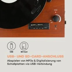 Sarah Ann Plattenspieler Bluetooth USB 33, 45 Und 78 U/min -Haushaltsgeräte Förderung 10035389 de 0008 logo