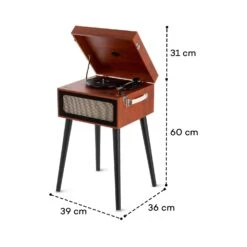 Sarah Ann Plattenspieler Bluetooth USB 33, 45 Und 78 U/min -Haushaltsgeräte Förderung 10035389 yy 0009 logo auna Sarah Ann Plattenspieler braun reedit