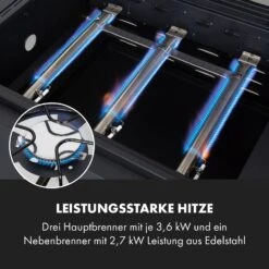 Kingsville Smoker Kombigrill Gas Kohle Smoker 13,5kW 3+1 Brenner -Haushaltsgeräte Förderung 10035409 de 0005 logo