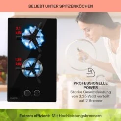 Trifecta Domino Gaskochfeld 2-flammig Triangle-Brenner Glaskeramik -Haushaltsgeräte Förderung 10035468 de 0003 usp