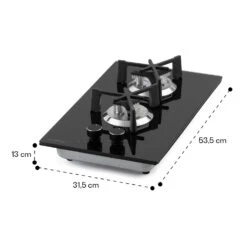 Trifecta Domino Gaskochfeld 2-flammig Triangle-Brenner Glaskeramik -Haushaltsgeräte Förderung 10035468 yy 0011 dimensions
