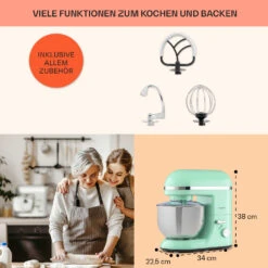 Bella Elegance Küchenmaschine 2000W 2,7PS 5,2 Ltr Edelstahl BPA-frei -Haushaltsgeräte Förderung 10035520 de 0005 usp