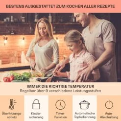 Virtuosa 4 Einbaukochfeld 4 Zonen 6500W Glaskeramik -Haushaltsgeräte Förderung 10035552 de 0005 usp