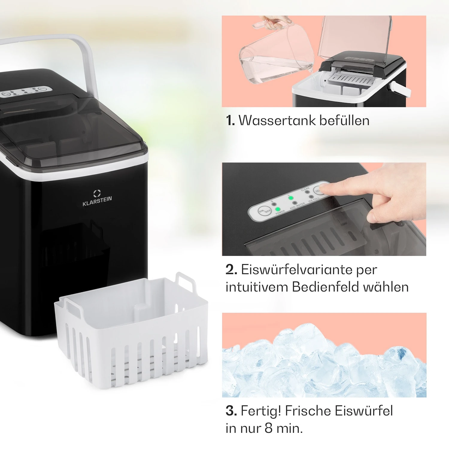 Arctic Porter Eiswürfelmaschine Bullet-Eis 12kg/24h Edelstahl 6 Arctic Porter Eiswürfelmaschine Bullet-Eis 12kg/24h Edelstahl - Image 4