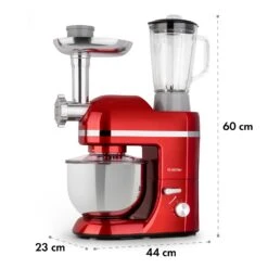 Lucia Elegance Küchenmaschine Mixer Fleischwolf 2000W BPA-frei -Haushaltsgeräte Förderung 10035641 yy 0009 logo Klarstein Lucia Elegance Kuechenmaschine rot
