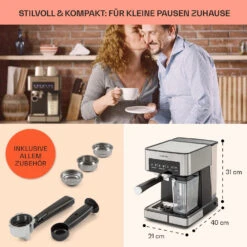 Arabica Comfort Espressomaschine 1350W 20 Bar 1,8l Touch-Bedienfeld -Haushaltsgeräte Förderung 10035655 de 0005 usp