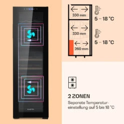 Bovella 27 Duo+ Zweizonen-Weinkühlschrank 74l 27 Fl. Glastür -Haushaltsgeräte Förderung 10035697 de 0004 logo