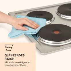 Appetito 4 Elektrokochfeld 4 Platten 6 Stufen 5500 Watt Edelstahl -Haushaltsgeräte Förderung 10035702 de 0005 logo