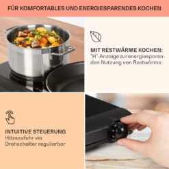 Cookbuddy Doppel-Kochfeld 2400W 5 Leistungsstufen Glaskeramik -Haushaltsgeräte Förderung 10035705 de 0004 usp