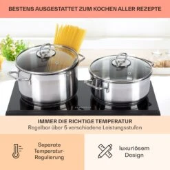 Cookbuddy Doppel-Kochfeld 2400W 5 Leistungsstufen Glaskeramik -Haushaltsgeräte Förderung 10035705 de 0005 usp