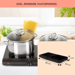 Cookbuddy Doppel-Kochfeld 2400W 5 Leistungsstufen Glaskeramik -Haushaltsgeräte Förderung 10035705 de 0006 usp