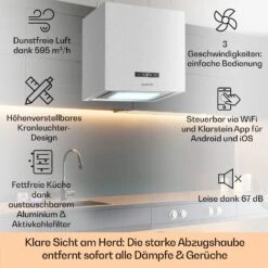 Kronleuchter Smart Inselabzugshaube 595m³/h App-Steuerung LED-Panel 12 Kronleuchter Smart Inselabzugshaube 595m³/h App-Steuerung LED-Panel -Haushaltsgeräte Förderung 10035709 de 0002 usp