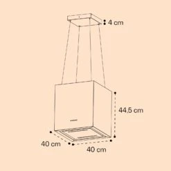 Kronleuchter Smart Inselabzugshaube 595m³/h App-Steuerung LED-Panel 18 Kronleuchter Smart Inselabzugshaube 595m³/h App-Steuerung LED-Panel -Haushaltsgeräte Förderung 10035709 yy 0011 dimensions