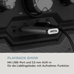 Rockstar Plus Karaoke-Anlage Karaokemaschine BT USP CD LED-Show RCA -Haushaltsgeräte Förderung 10035746 de 0007 logo