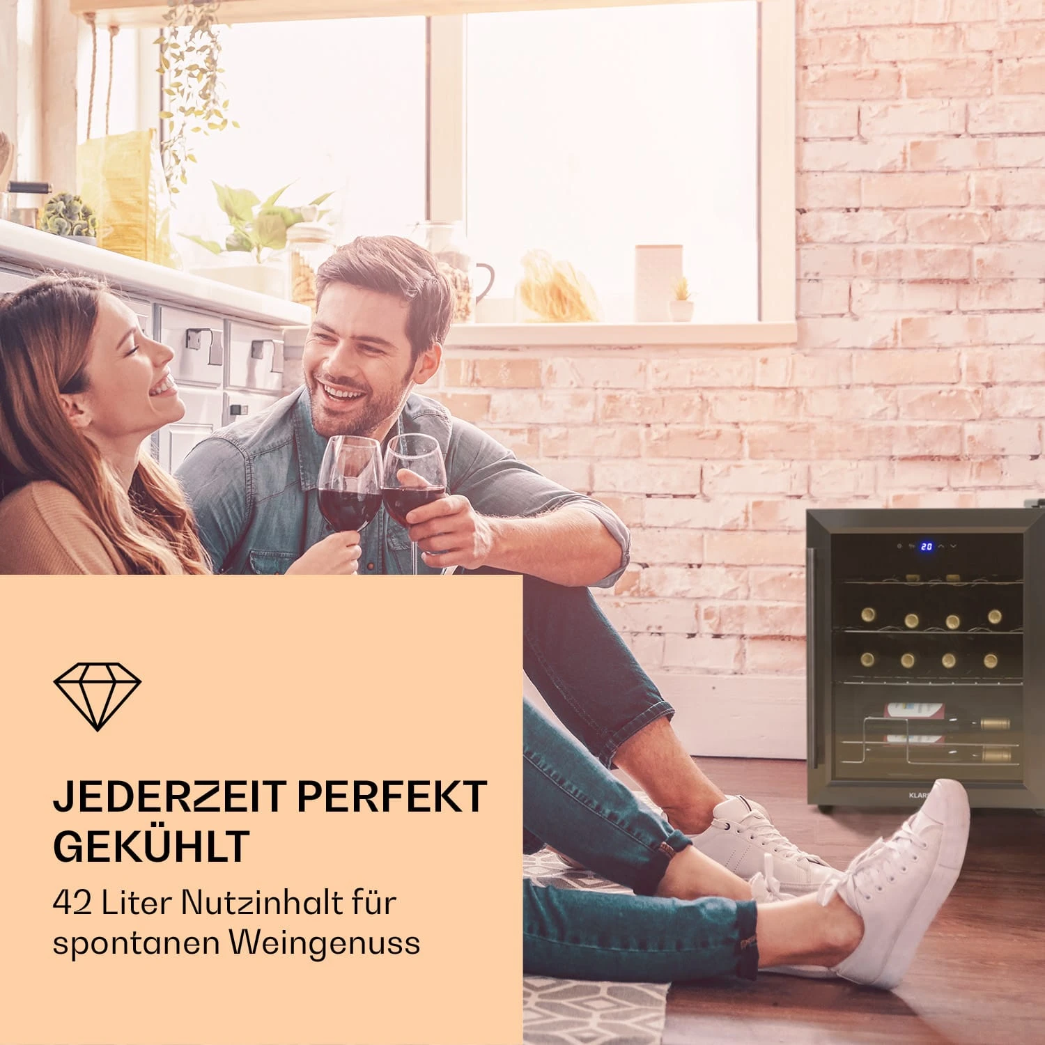 Ultimo 16 Uno Weinkühlschrank 42l Touch-Bedienfeld 16 Flaschen 5-18°C 4 Ultimo 16 Uno Weinkühlschrank 42l Touch-Bedienfeld 16 Flaschen 5-18°C - Image 2