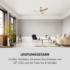 Santa Elena Deckenventilator 52" 9.060m³/h 3 Echtholzflügel -Haushaltsgeräte Förderung 10035789 de 0006 logo