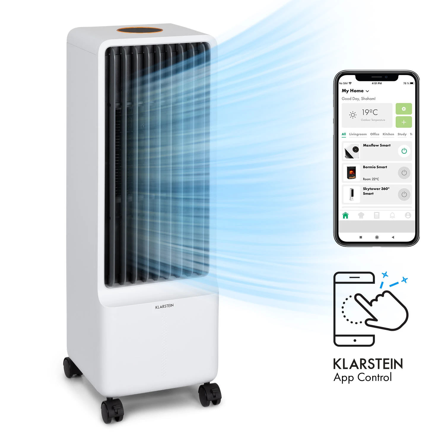Maxflow Smart 3-in-1 Luftkühler Ventilator 5L WiFi Fernbedienung 3 Maxflow Smart 3-in-1 Luftkühler Ventilator 5L WiFi Fernbedienung