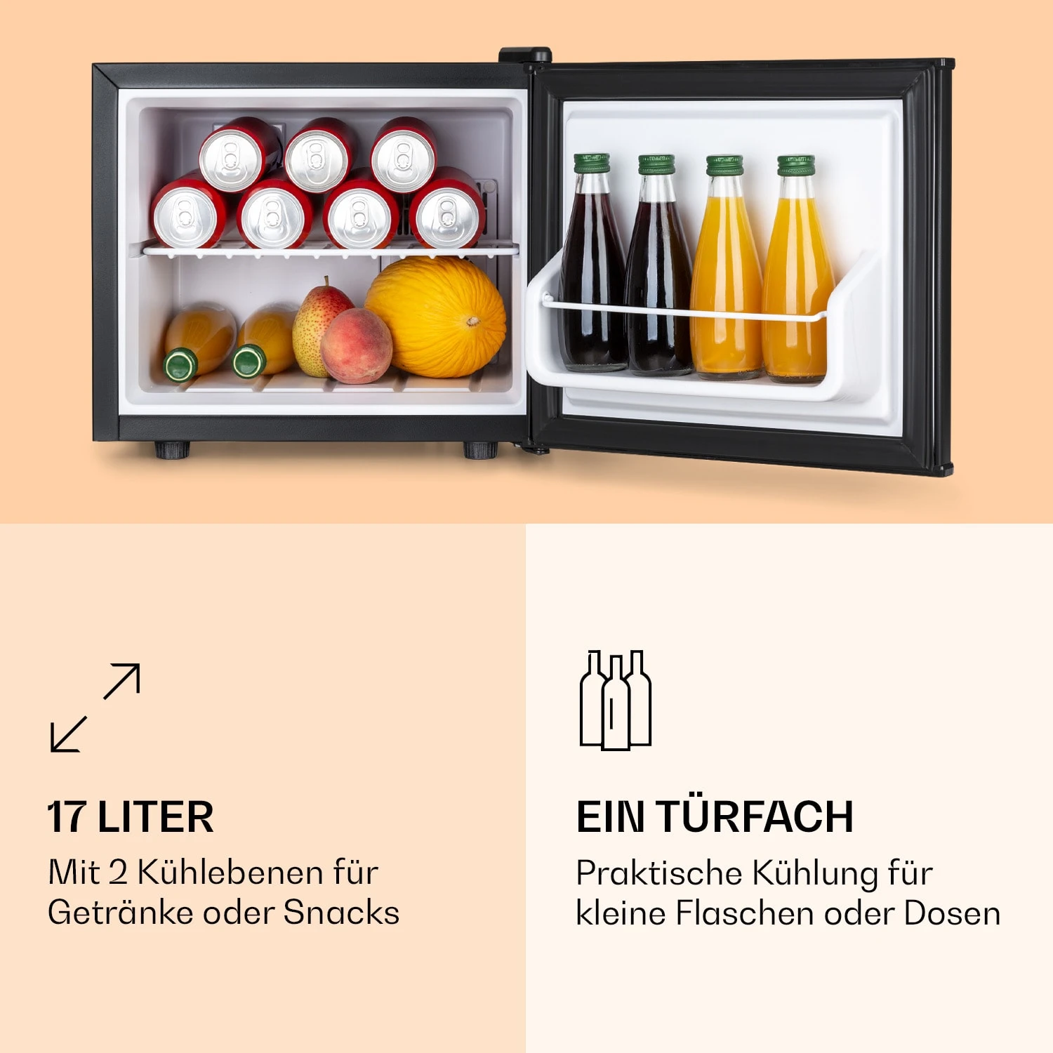 Geheimversteck Mini-Kühlschrank 2 Ebenen 17Ltr. 26dB Thermoelektrisch 5 Geheimversteck Mini-Kühlschrank 2 Ebenen 17Ltr. 26dB Thermoelektrisch - Image 3