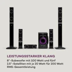 Areal 825 5.1 Lautsprechersystem 200 W RMS BT USB SD AUX Fernbedienung -Haushaltsgeräte Förderung 10036134 de 0004 logo