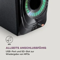 Areal 825 5.1 Lautsprechersystem 200 W RMS BT USB SD AUX Fernbedienung -Haushaltsgeräte Förderung 10036134 de 0006 logo