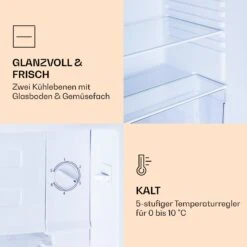 CoolArt 79L Kühl-Gefrier-Kombination EEK F Gefrierfach 9l Designtür -Haushaltsgeräte Förderung 10036182 de 0005 logo