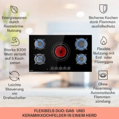 MultiChef 5 Kombi-Gaskochfeld Gas/Glaskeramik 5 Zonen 12 MultiChef 5 Kombi-Gaskochfeld Gas/Glaskeramik 5 Zonen -Haushaltsgeräte Förderung 10036338 de 0002 usp