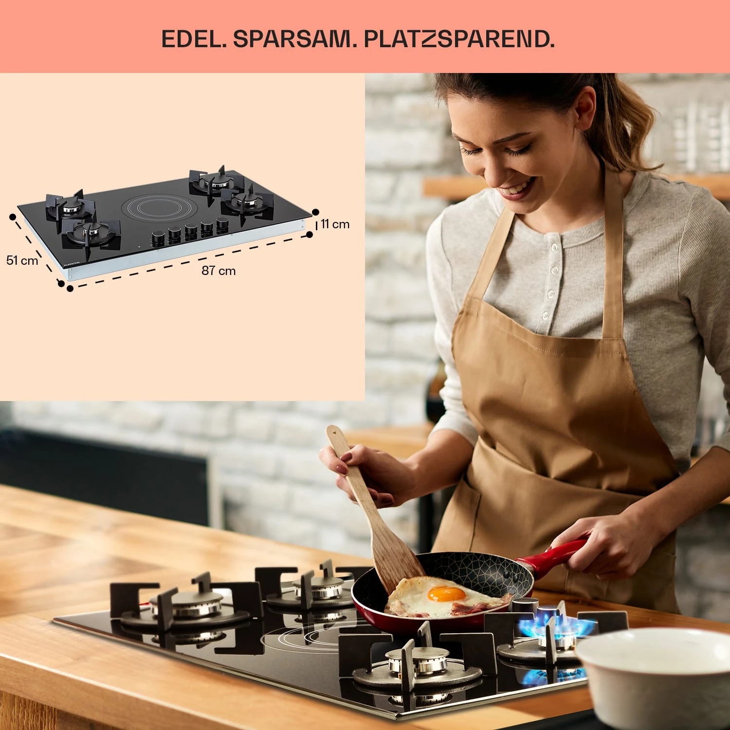 MultiChef 5 Kombi-Gaskochfeld Gas/Glaskeramik 5 Zonen 8 MultiChef 5 Kombi-Gaskochfeld Gas/Glaskeramik 5 Zonen - Image 6