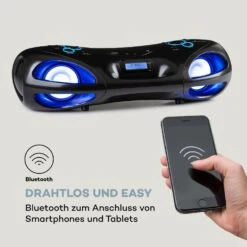 Spacewoofer DAB Boombox CD-Player DAB+ UKW Bluetooth Fernbedienung LED -Haushaltsgeräte Förderung 10036341 de 0005 logo