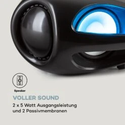Spacewoofer DAB Boombox CD-Player DAB+ UKW Bluetooth Fernbedienung LED -Haushaltsgeräte Förderung 10036341 de 0006 logo