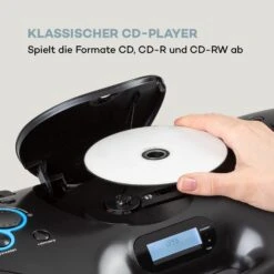 Spacewoofer DAB Boombox CD-Player DAB+ UKW Bluetooth Fernbedienung LED -Haushaltsgeräte Förderung 10036341 de 0008 logo