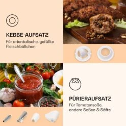 Mighty Mince Elektrischer Fleischwolf 500 - 1361 Watt 3 Lochscheiben -Haushaltsgeräte Förderung 10036478 de 0004 logo