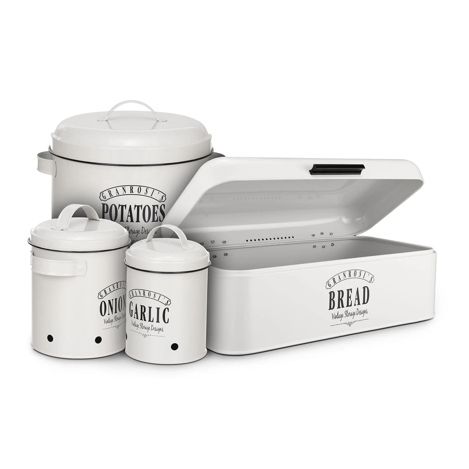 Delaware Brotkasten Metall 42x16x24,5 Cm Klappdeckel Lüftungslöcher 8 Delaware Brotkasten Metall 42x16x24,5 Cm Klappdeckel Lüftungslöcher - Image 6