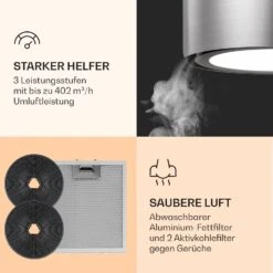 Skyfall Smart Inselabzugshaube Ø45cm Umluft 402m³/h LED -Haushaltsgeräte Förderung 10037973 de 0005 logo