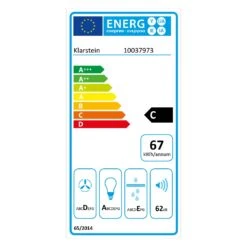 Skyfall Smart Inselabzugshaube Ø45cm Umluft 402m³/h LED -Haushaltsgeräte Förderung 10037973 energy label