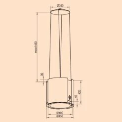Skyfall Smart Inselabzugshaube Ø45cm Umluft 402m³/h LED -Haushaltsgeräte Förderung 10037973 yy 0007 logo